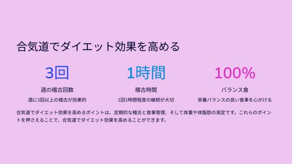 合気道でダイエット効果を高める