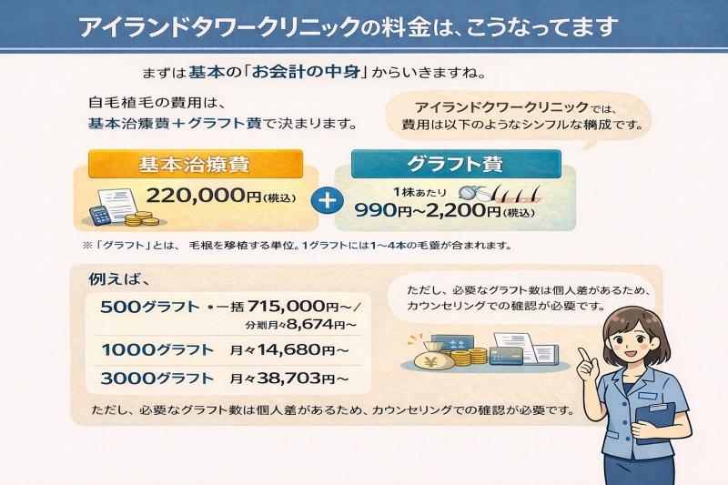 アイランドタワークリニックの料金