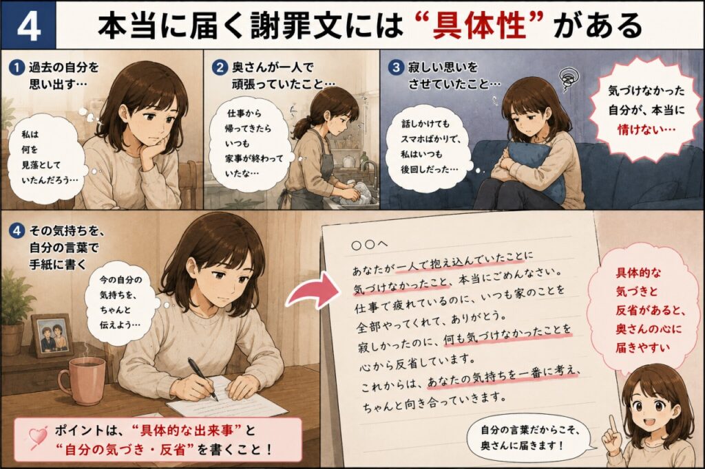奥さんへの謝罪文の例文|「もう遅い」と言われる前に読む離婚回避マニュアル 5 離婚回避マニュアル