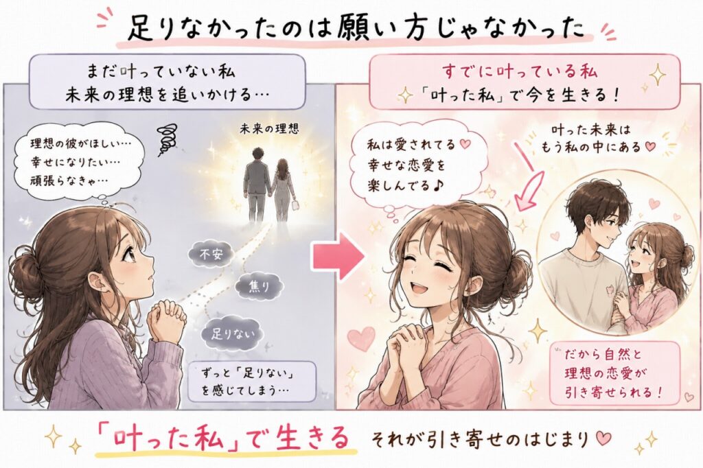 引き寄せの法則で恋愛を叶える方法|「叶った私」が理想の恋愛を引き寄せる理由 3 引き寄せの法則で恋愛を叶える方法