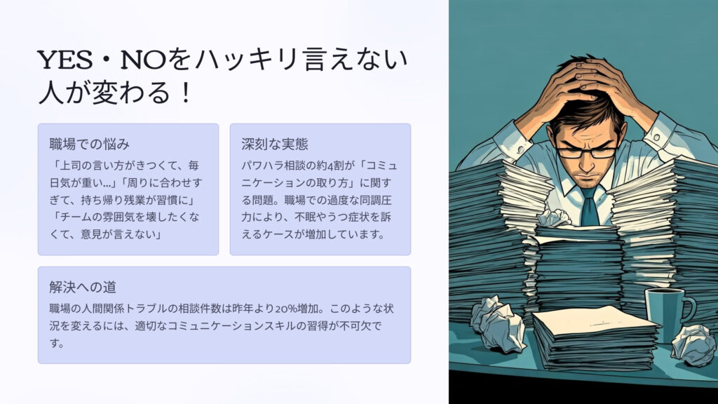 YES・NOをハッキリ言えない人が変わる！