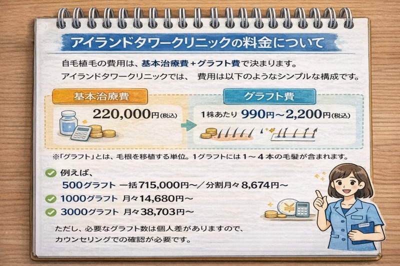 【最大50%割引】自毛植毛の費用がここまで安く?アイランドタワークリニックの料金とモニター制度まとめ 3 s 51234f44 7b27 47c6 ba4a 12588afda1b1