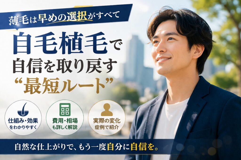 薄毛は“早めの判断”が重要