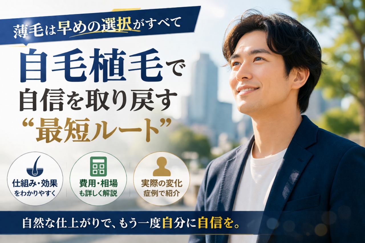 薄毛は“早めの判断”が重要